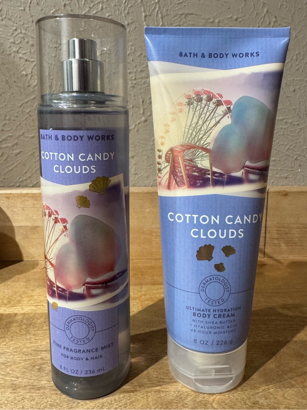 NWT Cotton Candy Clouds Fragrance Mist and Hydration Cream Bundle